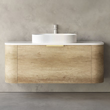 Bondi Wall Hung Single Vanity with Pure White Countertop